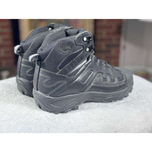 Harley-Davidson Tactical Hiking Combat Boots Black Men’s Size 9 M D93077 Riding main image 4